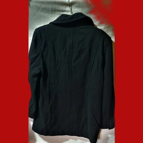 Charles Klien black wool button-up jacket size 12 - Picture 3 of 5